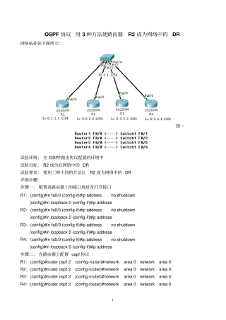 用3种方法使R2成为网络上的DR