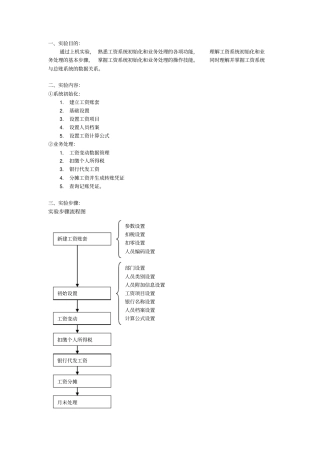 用友U8工资系统操作实例试验报告