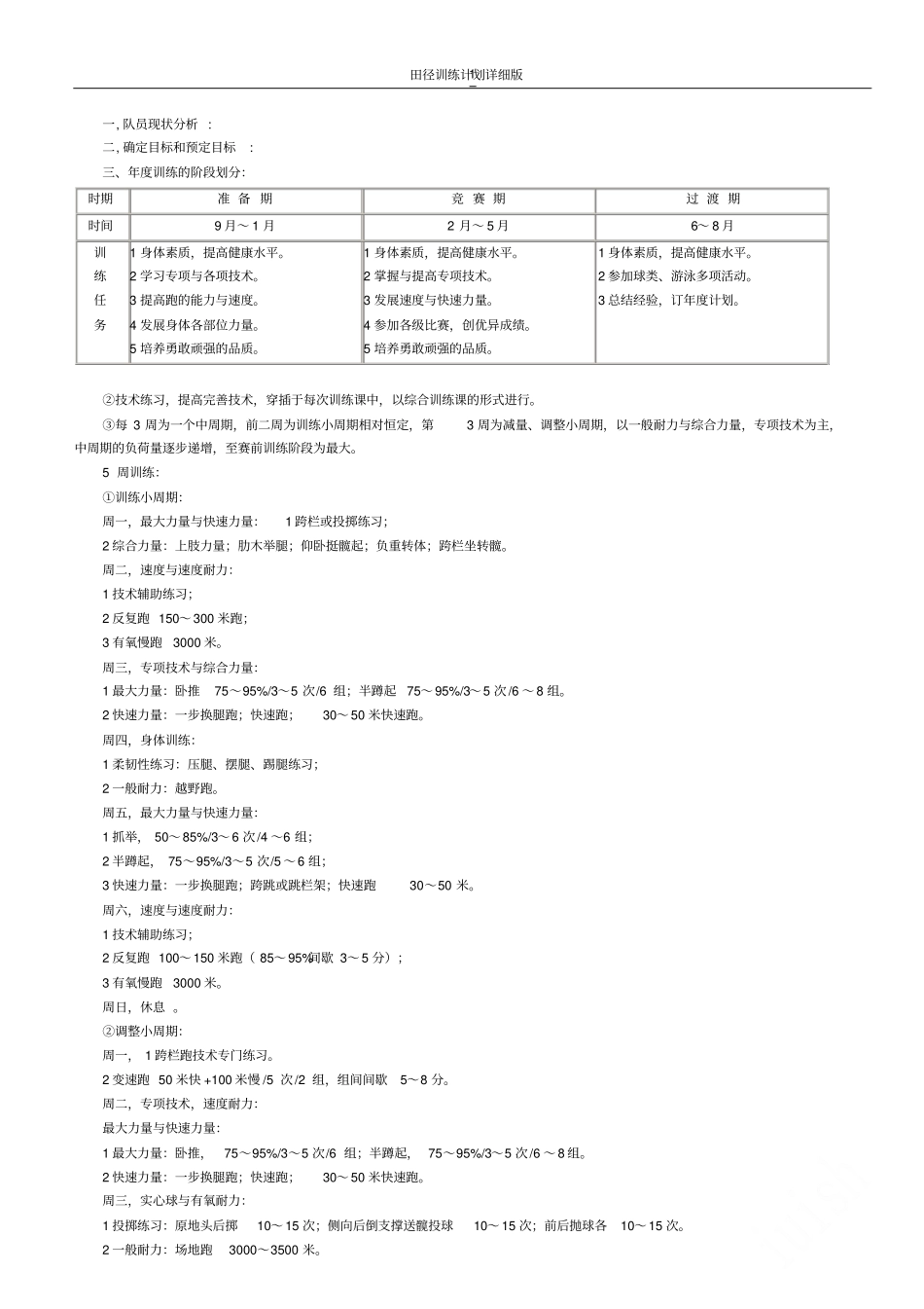 田径训练计划详细版_第1页