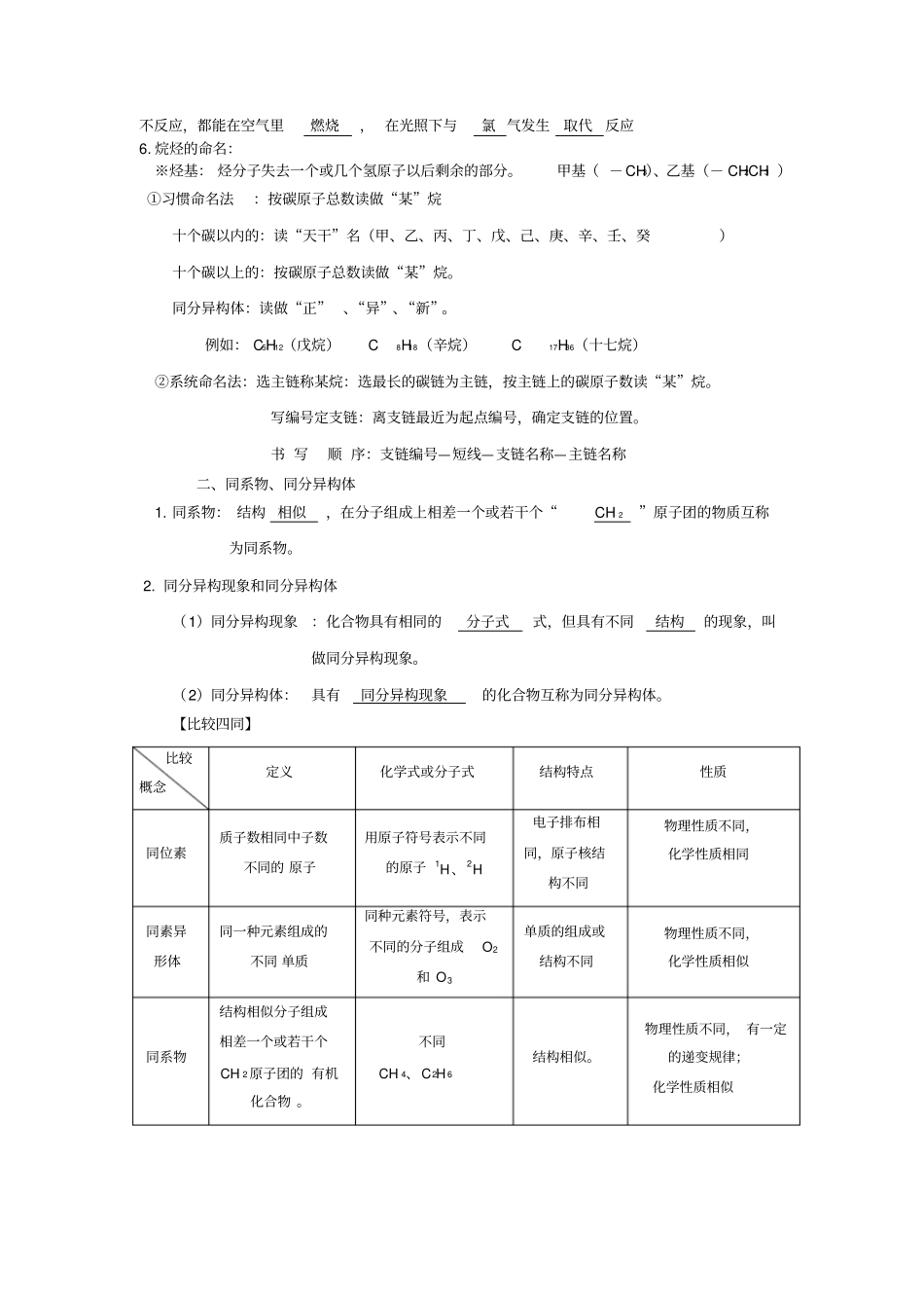 甲烷知识点总结与精练_第3页