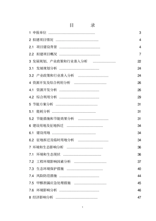 甲醇管道工程项目资金申请报告