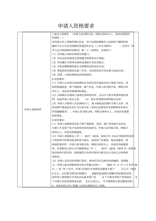 申请人资格要求