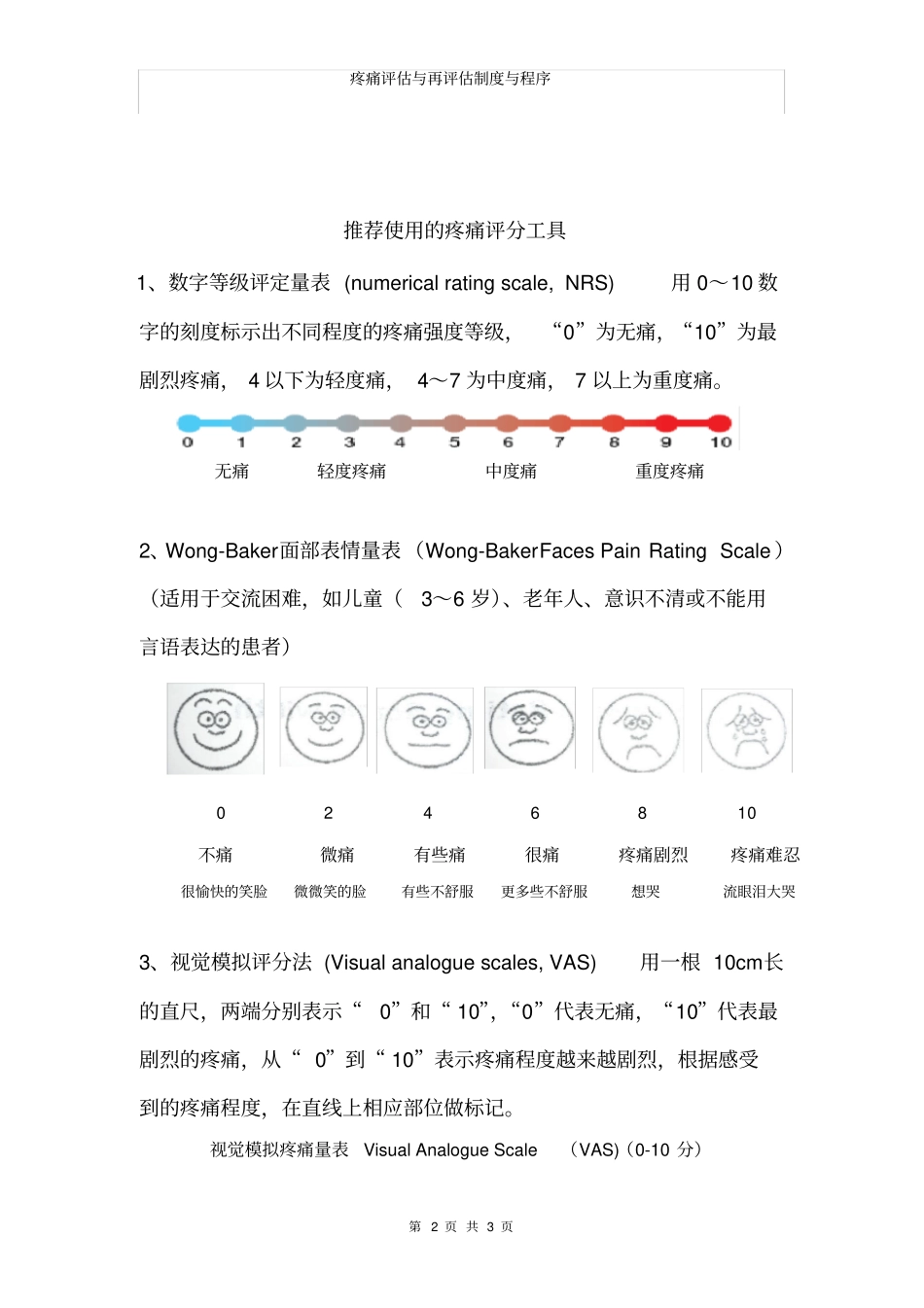 疼痛评价与再评价制度与程序_第2页