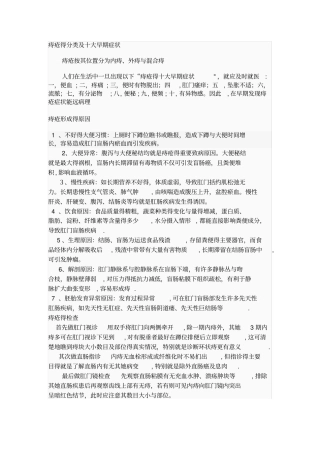 痔疮形成的原因