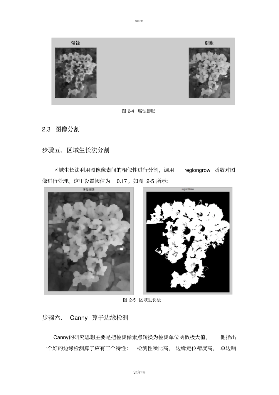 皂角花分割和边缘检测算法MATLAB实现_第3页