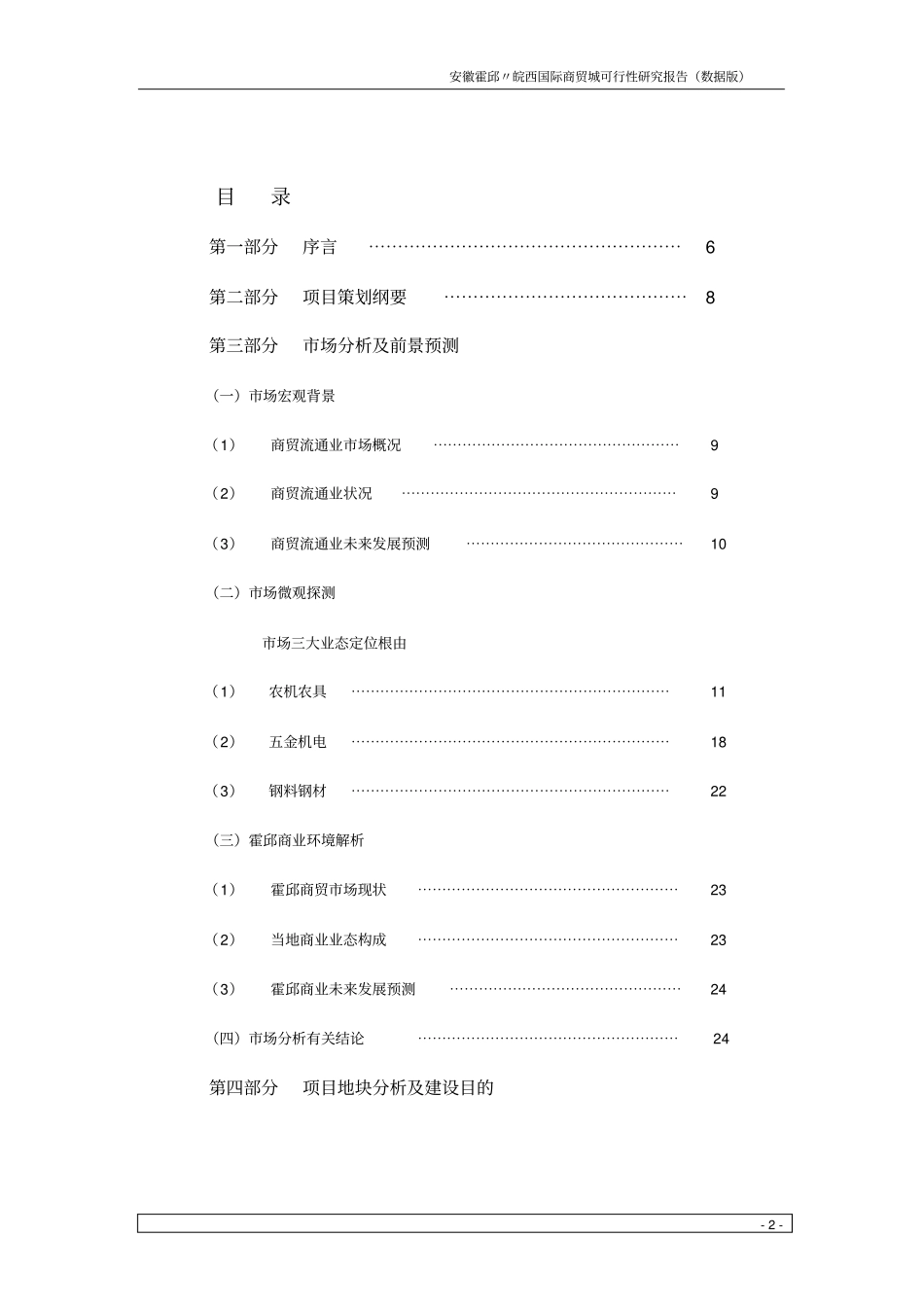 皖西国际商贸城项目可行性研究报告_第2页