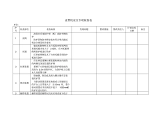 皮带机安全专项检查表