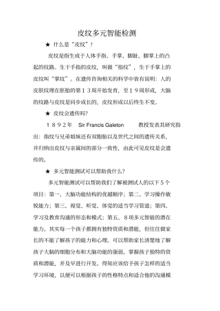 皮纹多元智能检测