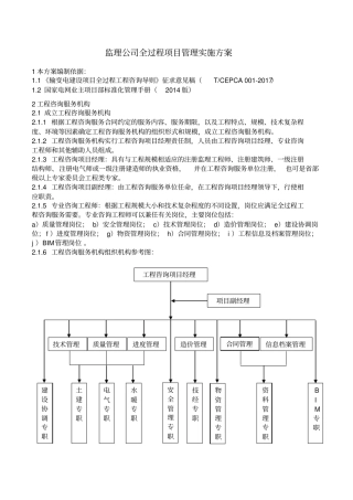 监理公司全过程项目管理实施方案