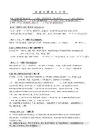 监理审核意见范例-