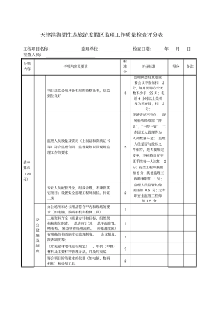 监理工作考核表改