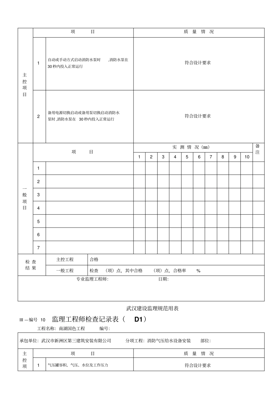 监理工程师检查记录表整理_第3页