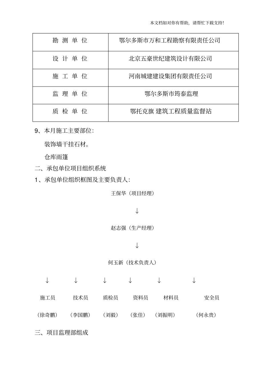 监理月报范文89499_第2页