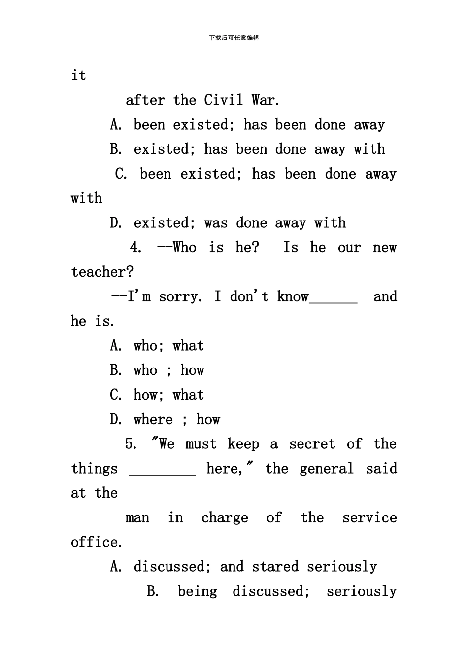 教师资格证考试小学英语模拟真题模拟一_第3页