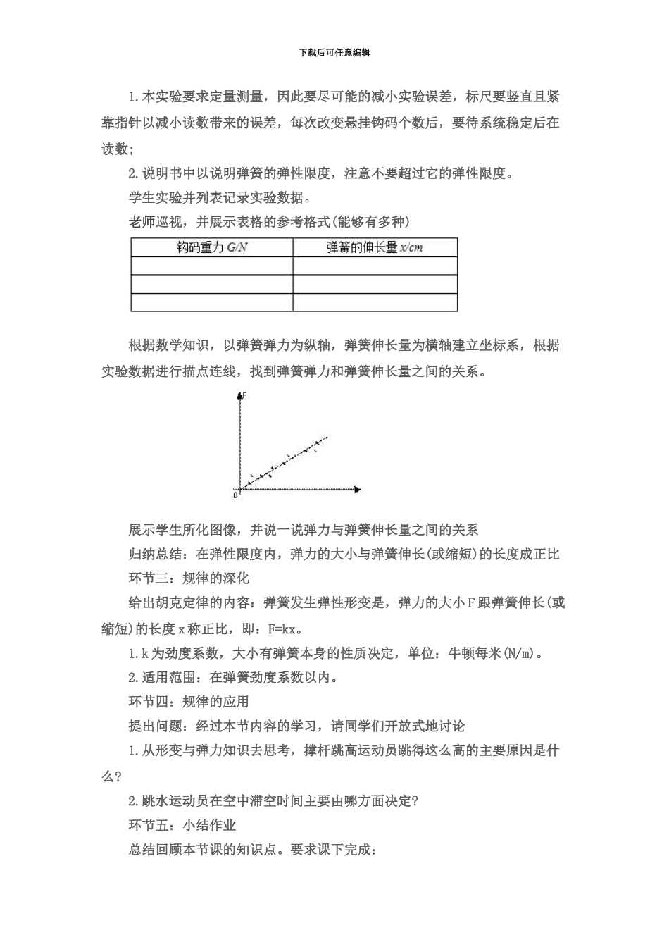教师资格面试高中物理弹力教学设计_第3页