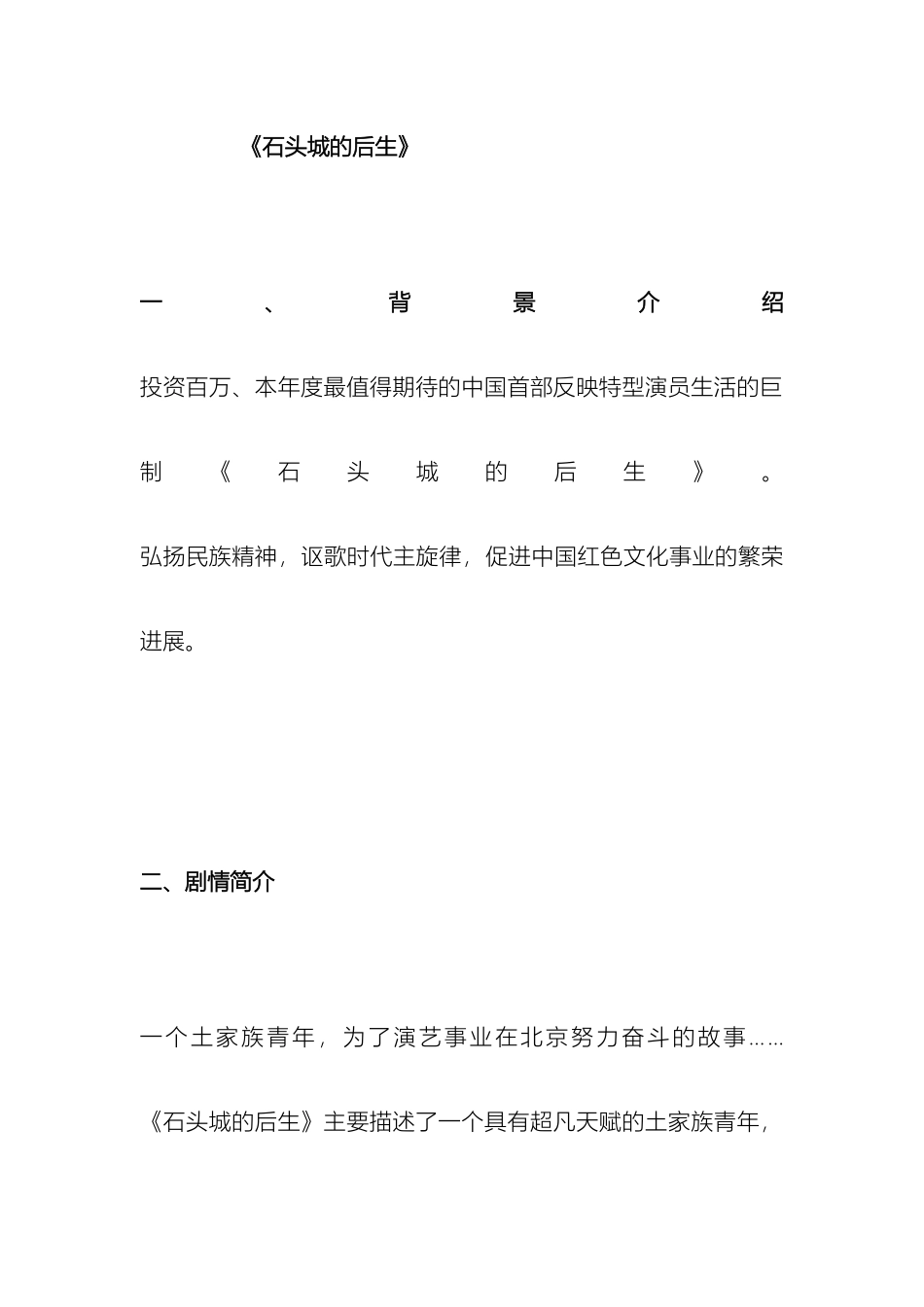 数字电影石头城的后生宣传策划方案_第2页