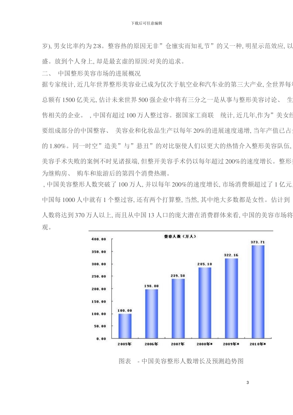 整形美容行业调查报告模板_第3页