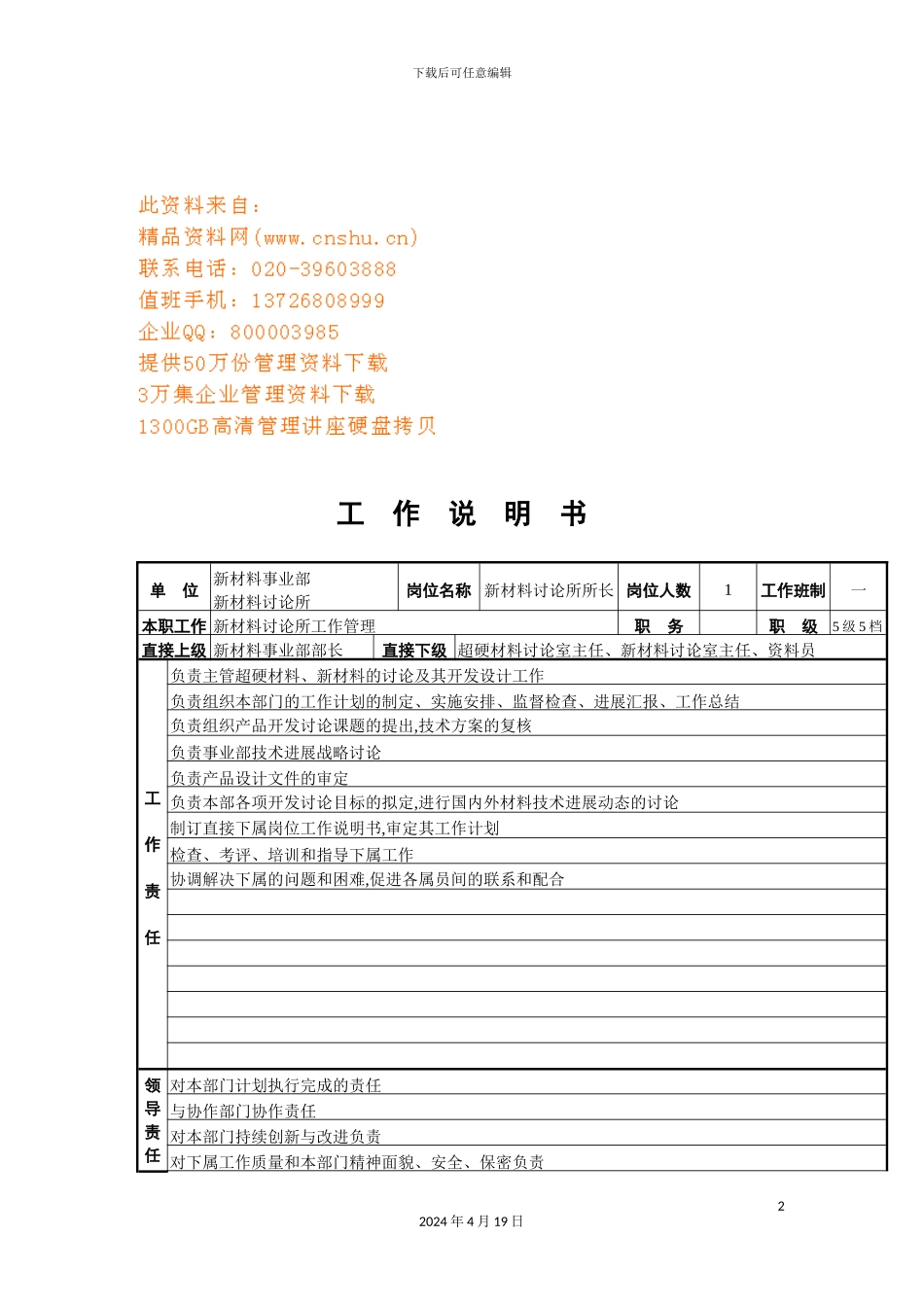 新材料研究所各人员岗位职责_第2页