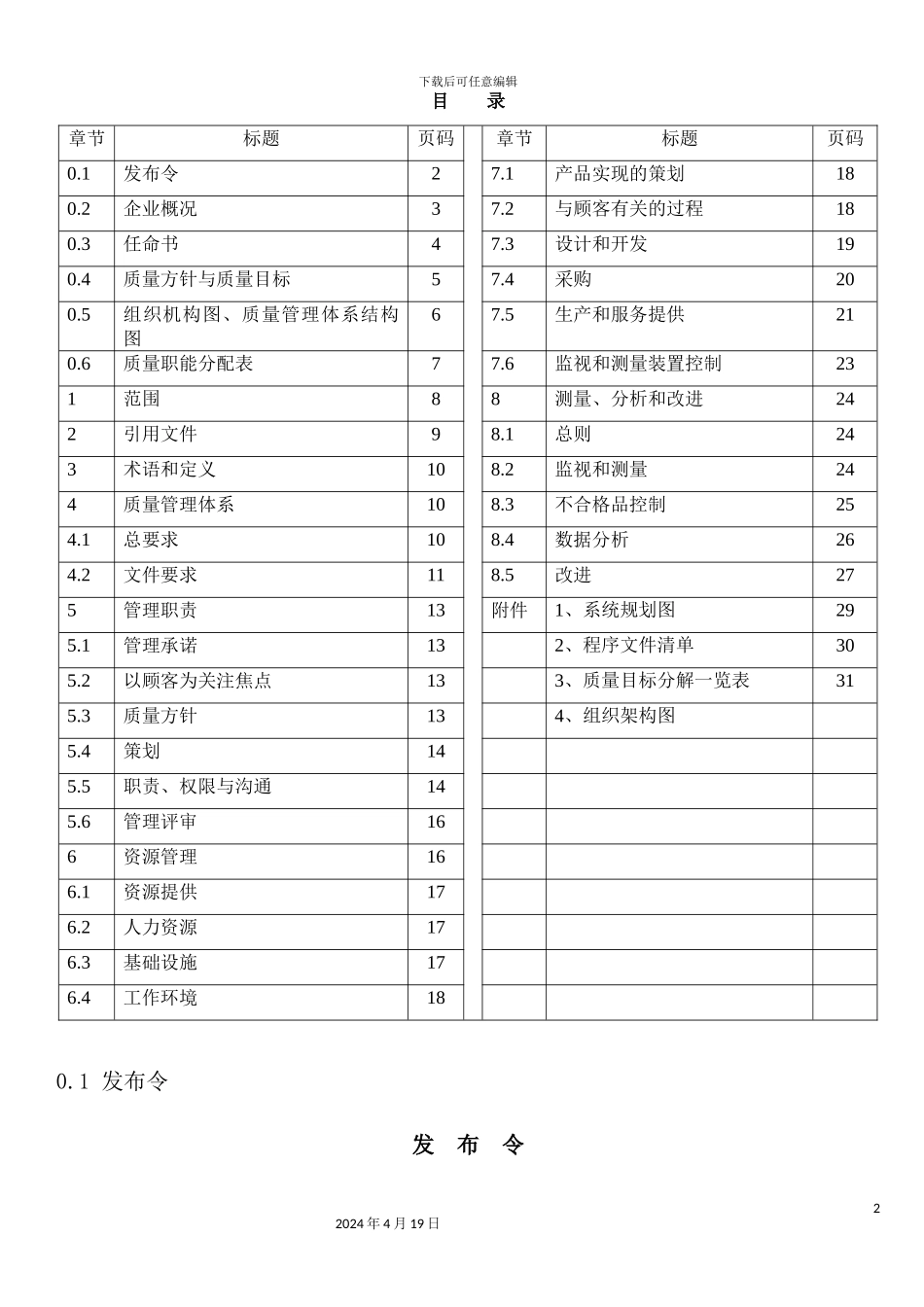 新版科技有限公司质量手册_第2页