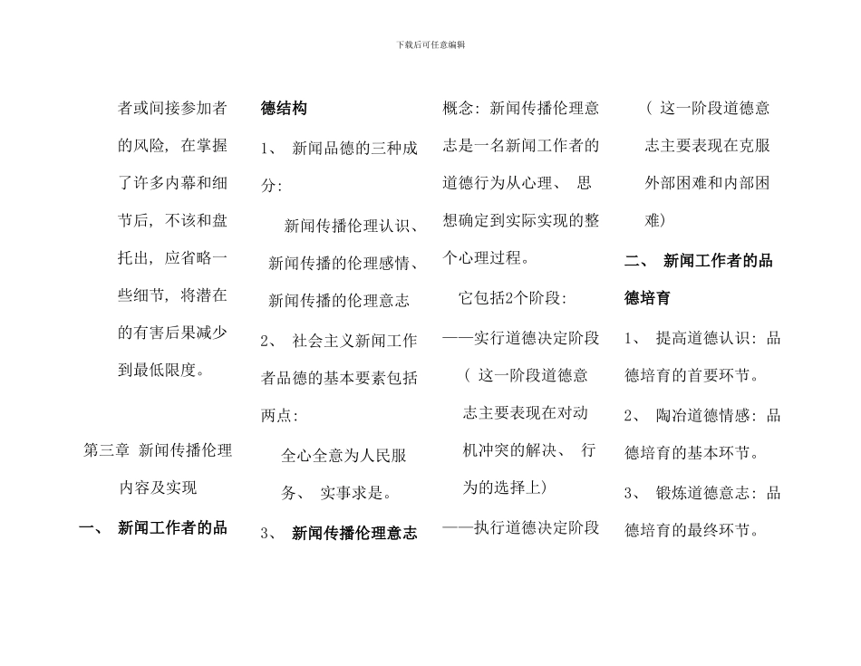 新闻传播伦理与法规重点考点版版_第3页