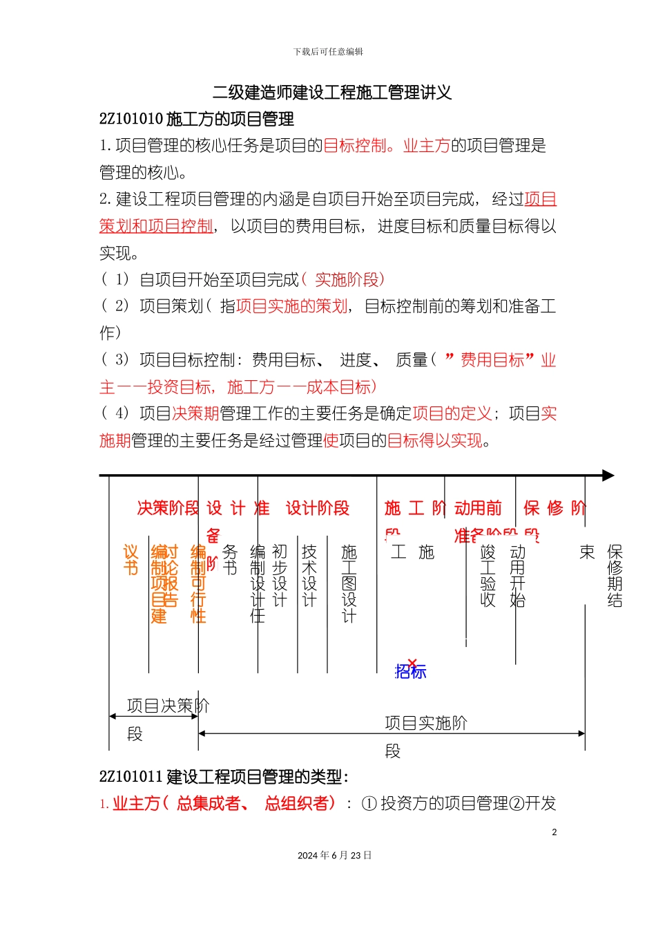施工管理第四版重点笔记总结_第2页