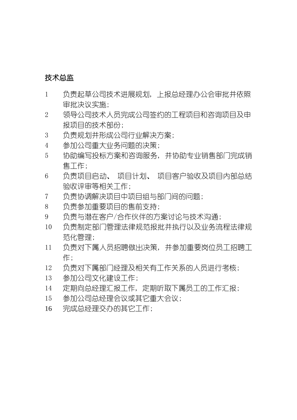 旅游信息网络公司技术总监岗位职责模板_第2页