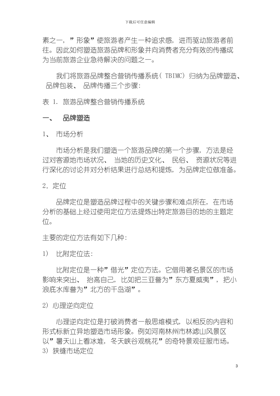 旅游品牌传播整合体系模板_第3页