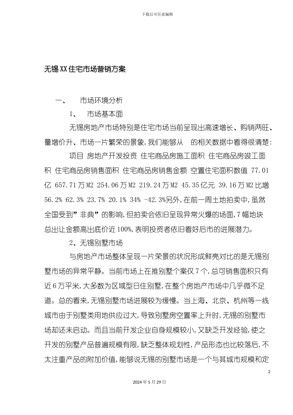 无锡住宅市场营销方案_第2页