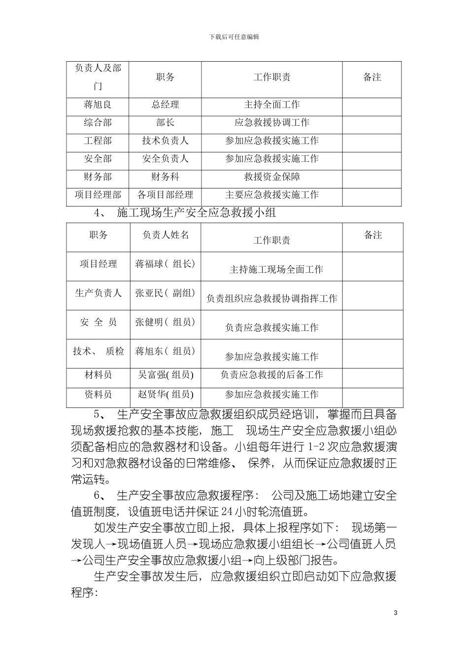 无锡梅村综合大楼工地消防应急预案模板_第3页