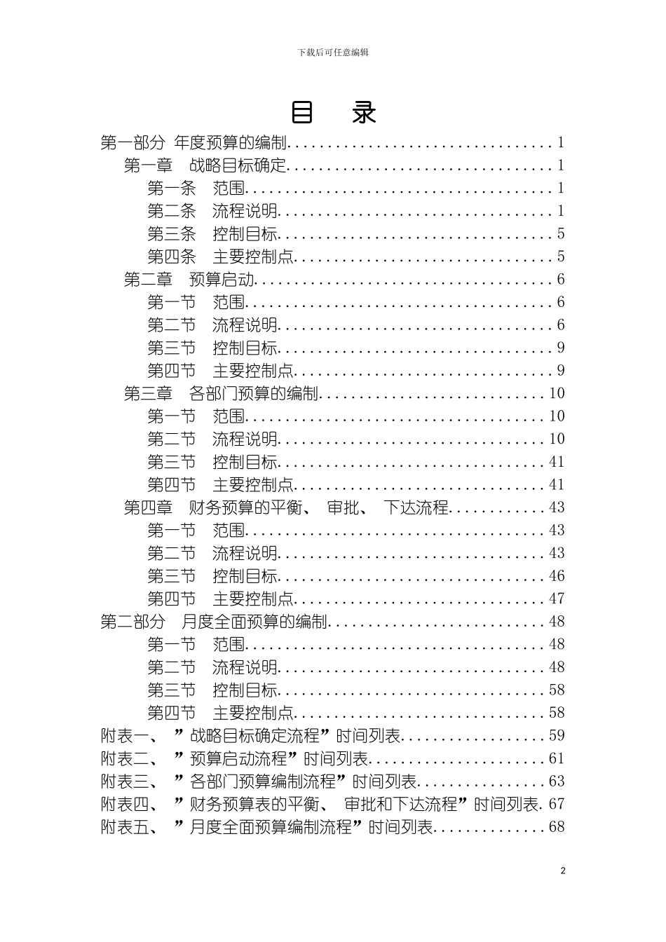 日化股份有限公司全面预算编制手册模板_第3页