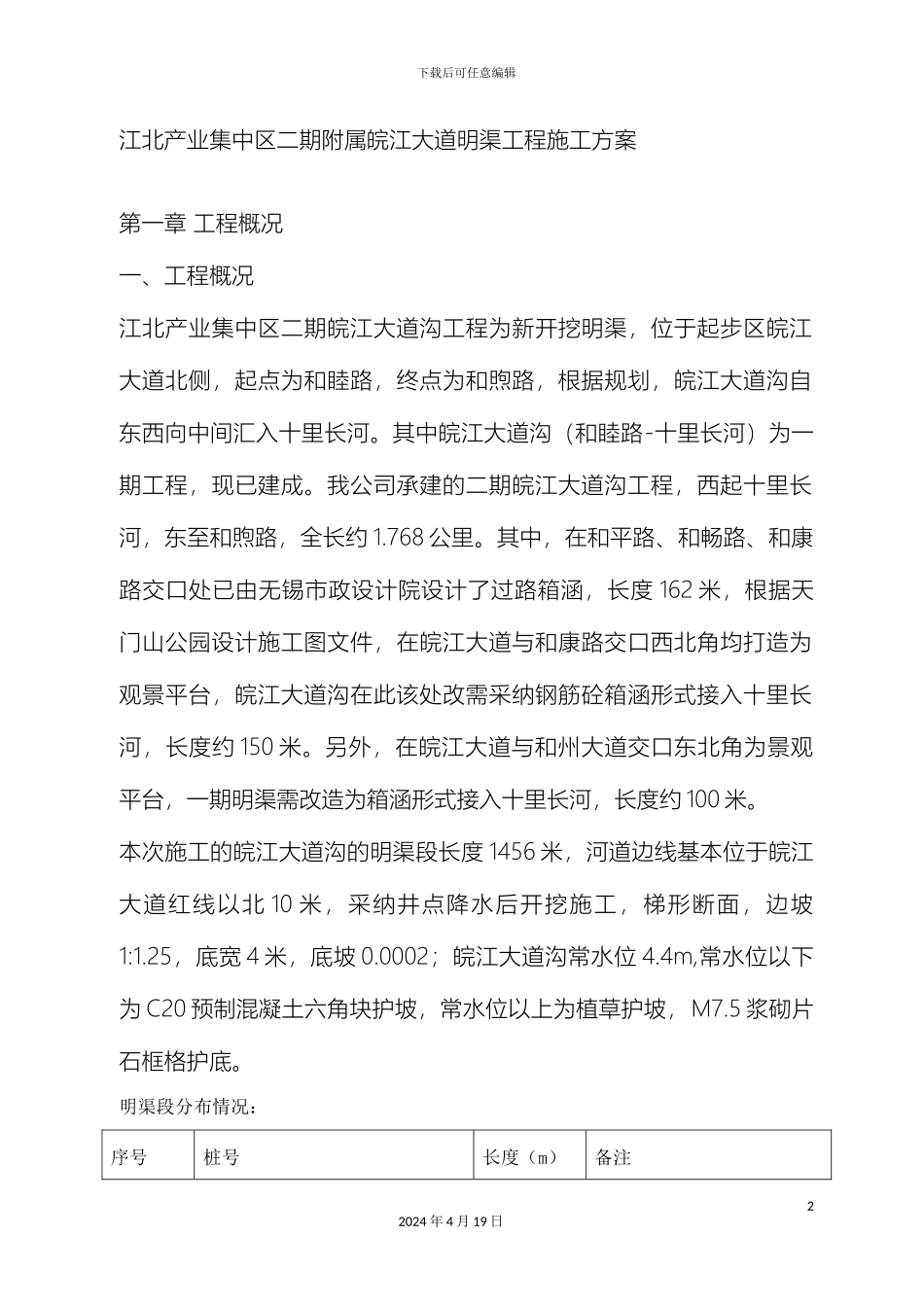 明渠施工方案范文_第2页