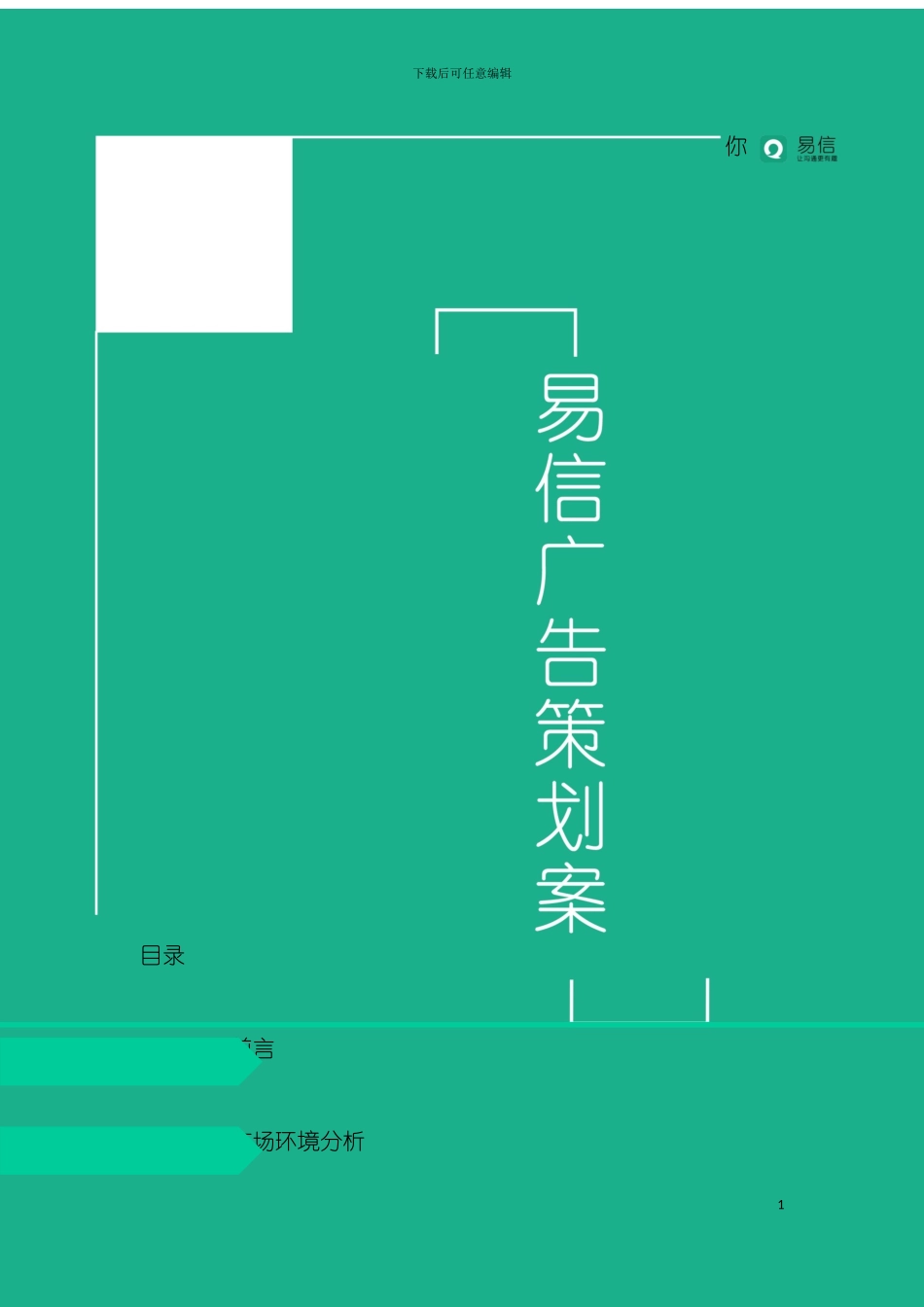 易信广告策划案模板_第2页