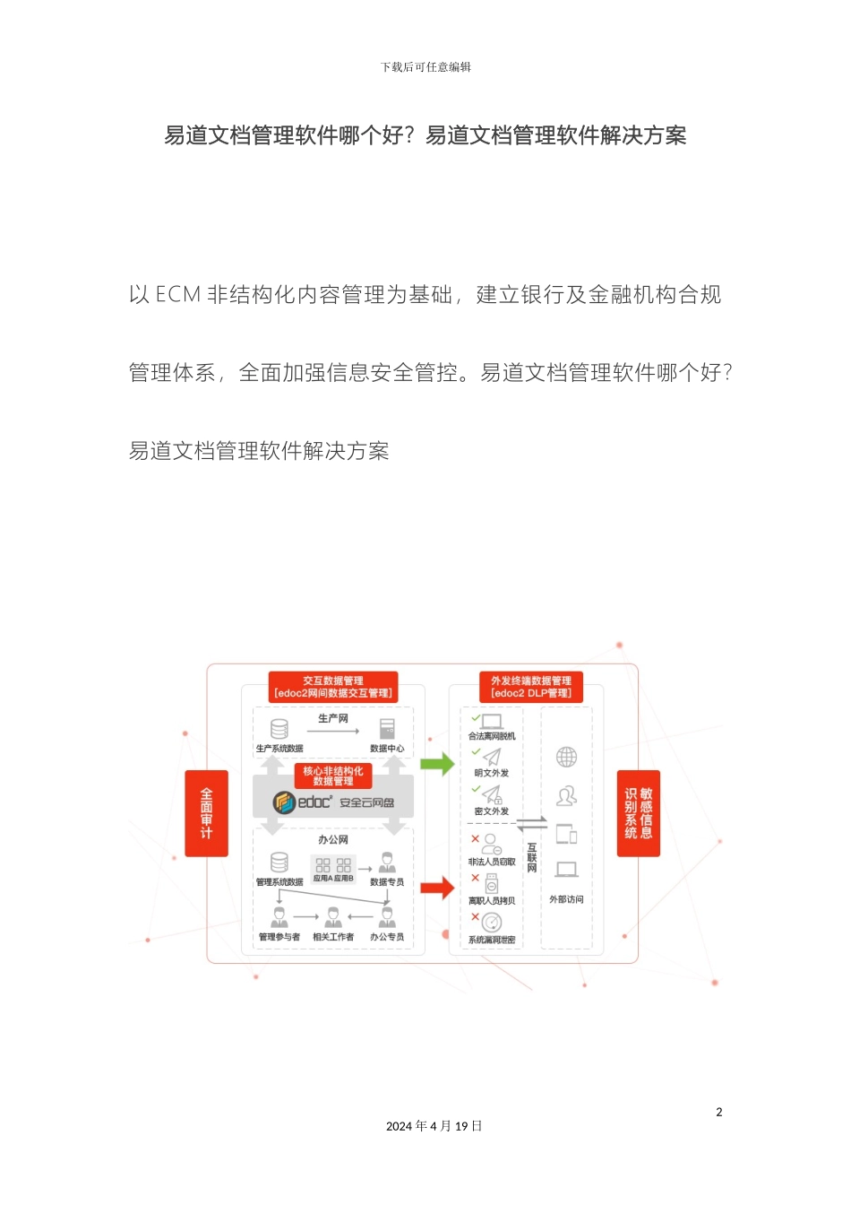 易道文档管理软件哪个好易道文档管理软件解决方案模板_第2页