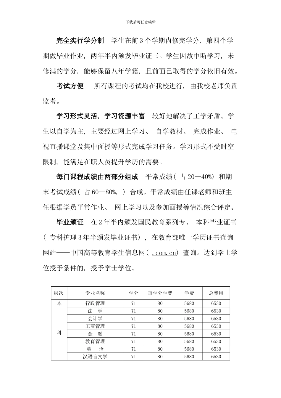春季上饶电大开放教育专本科招生简章_第2页