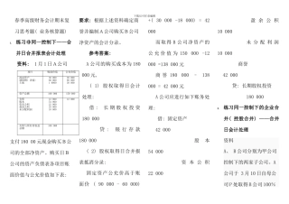 春季高级财务会计期末复习核算题