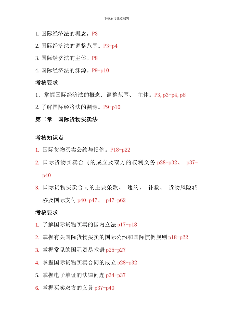 春期国际经济法期末复习应考指导_第3页