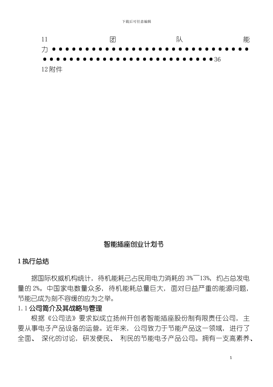 智能插座创业计划模板_第3页