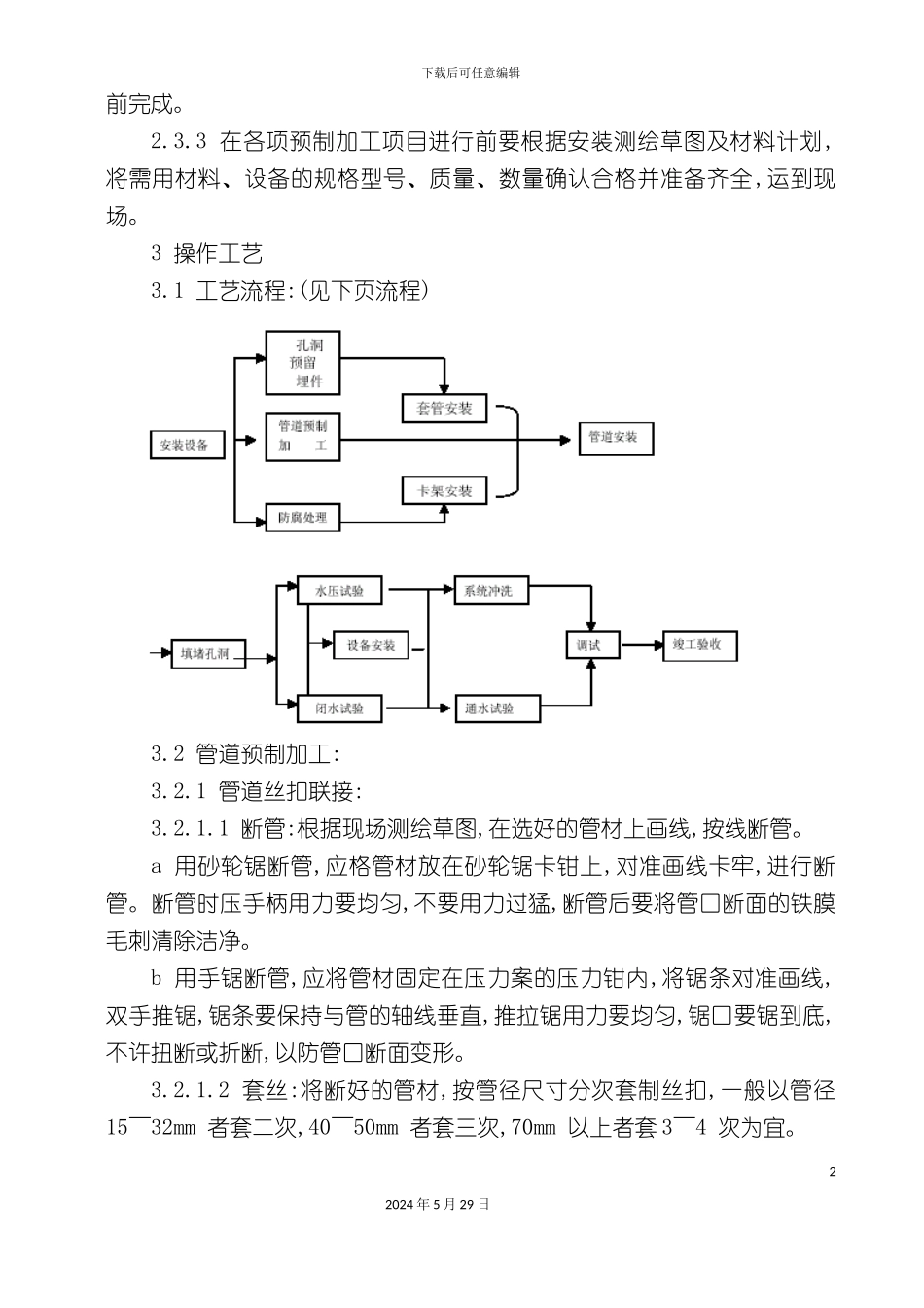 暖卫设备及管道安装基本工艺标准_第3页