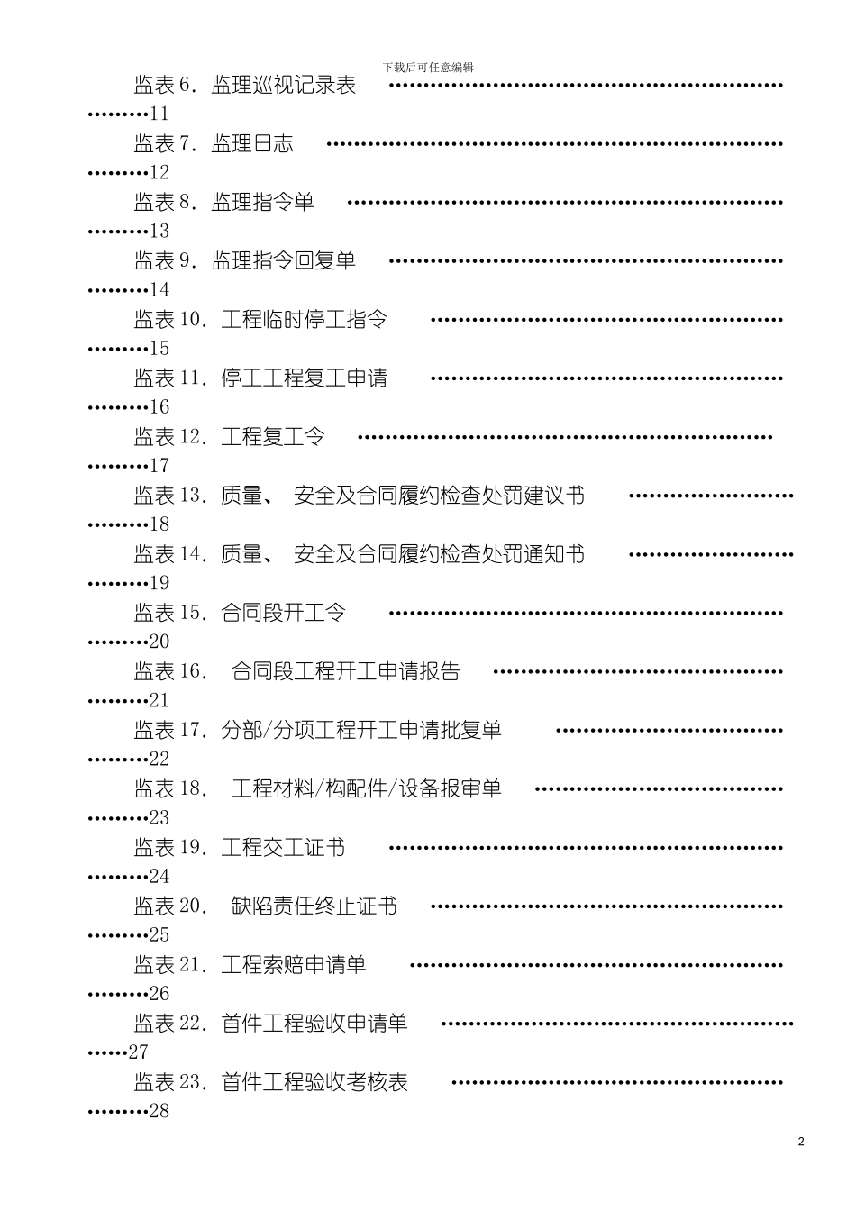 最新监表和标准化验收表模板_第3页