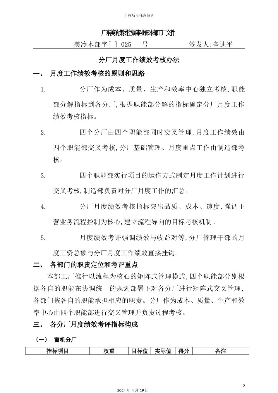 月度工作绩效考核制度_第2页