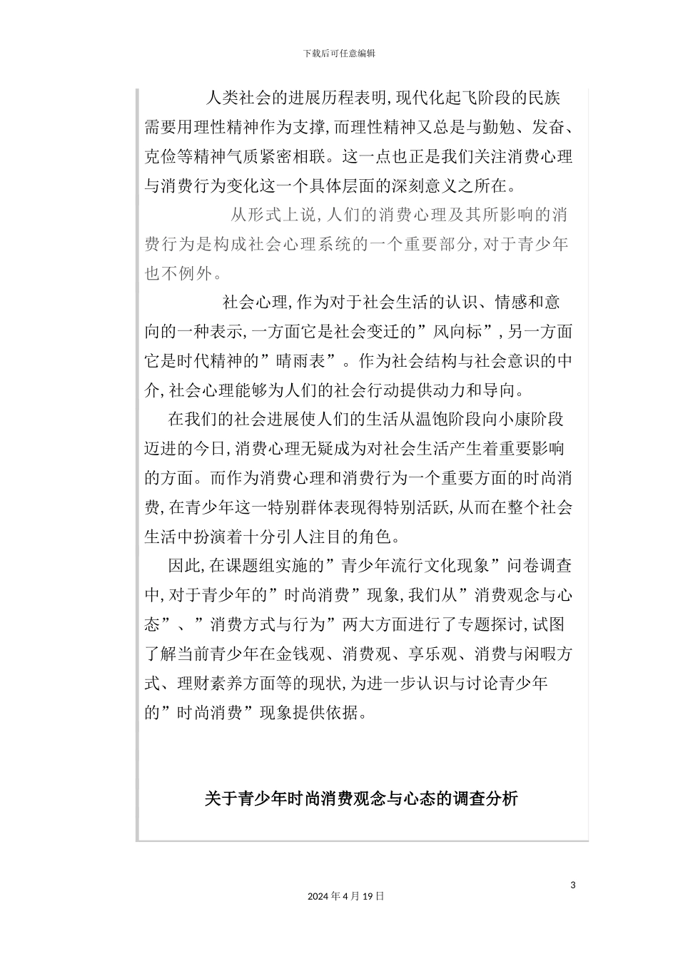 有关青少年“时尚消费”现象调查报告_第3页