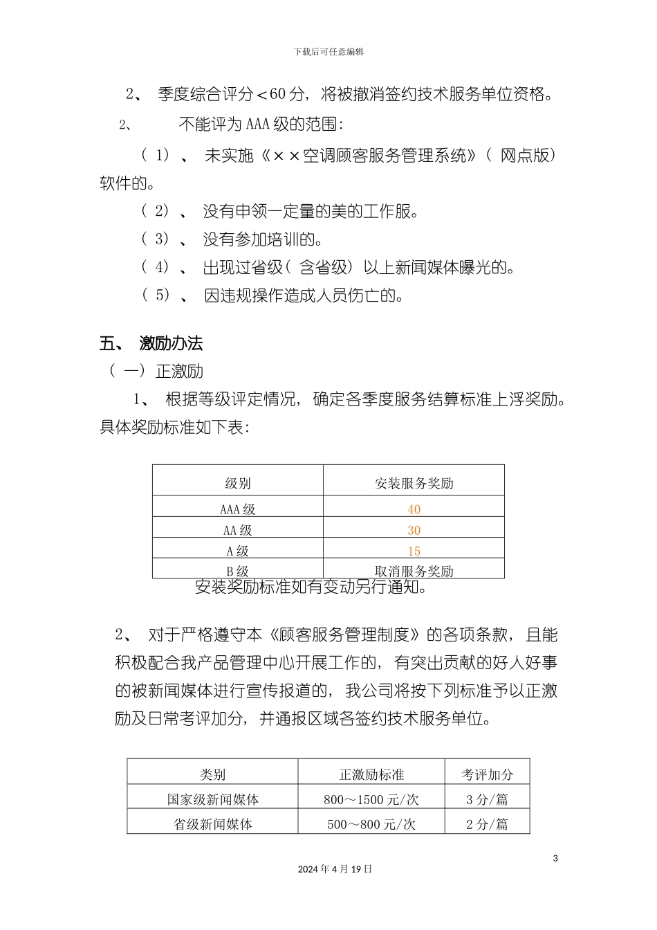 服务网点考评管理规定_第3页