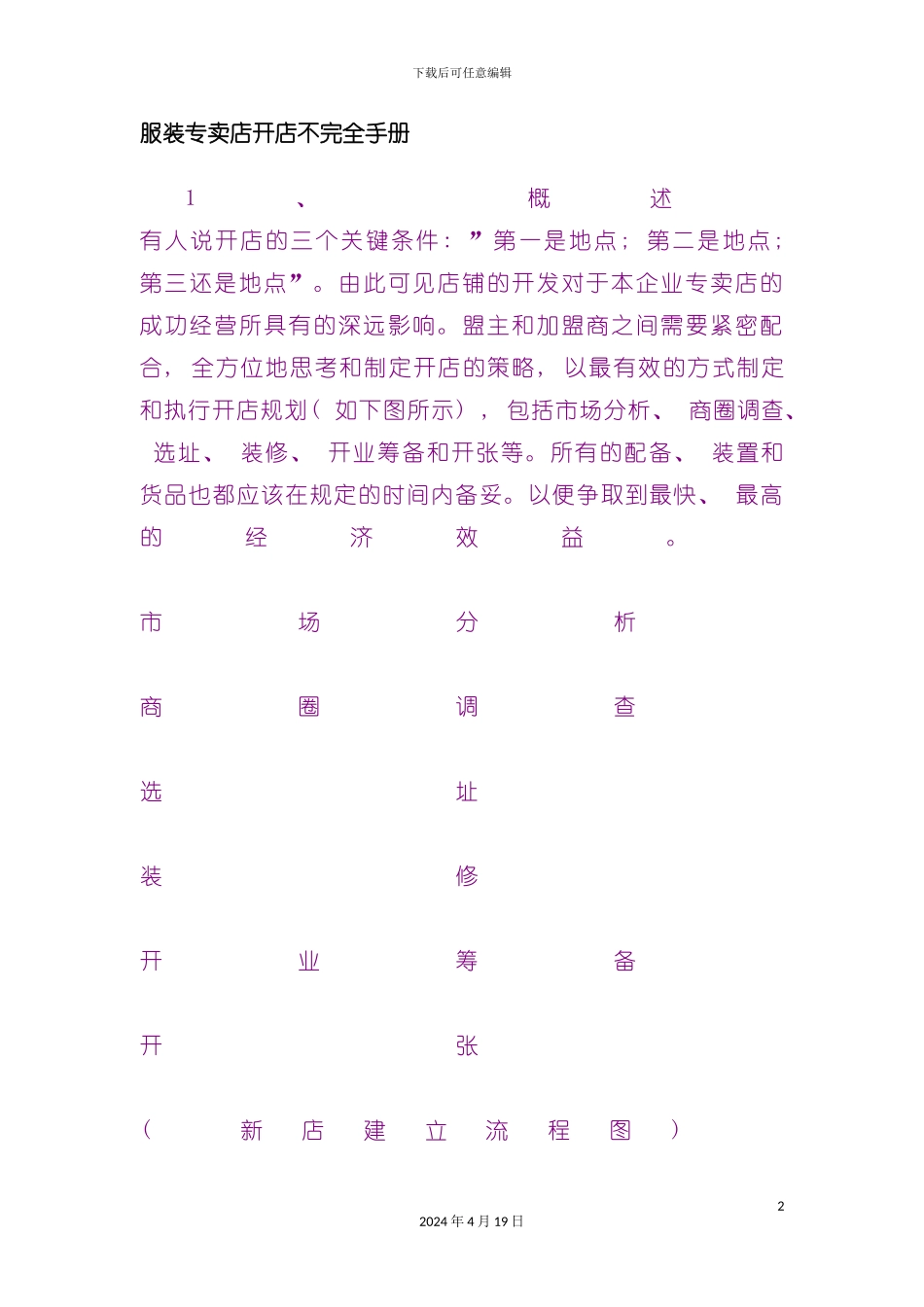 服装专卖店开店不完全手册模板_第2页