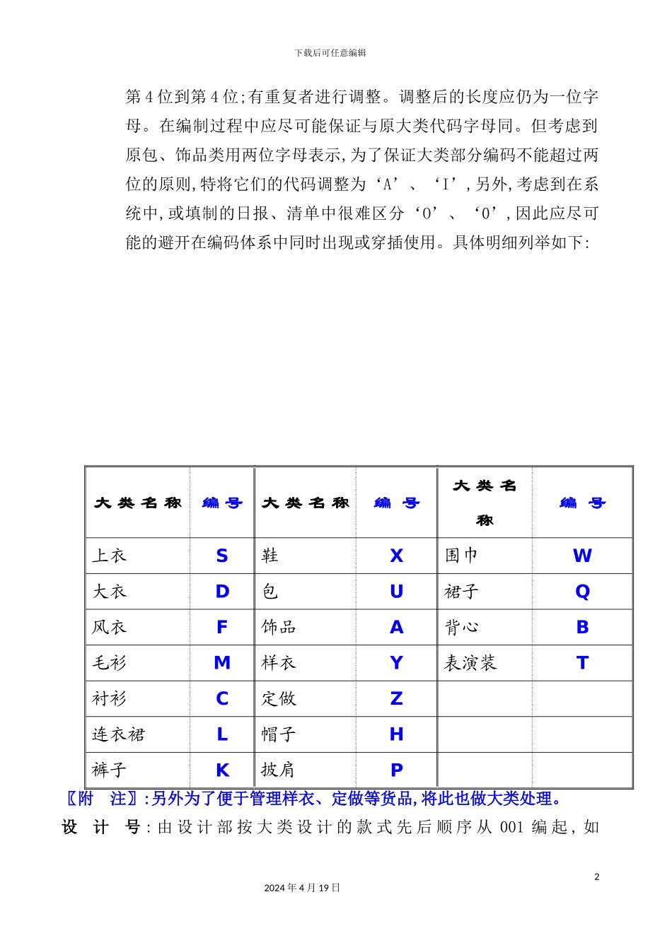 服装生产企业的基础信息编码方案_第3页