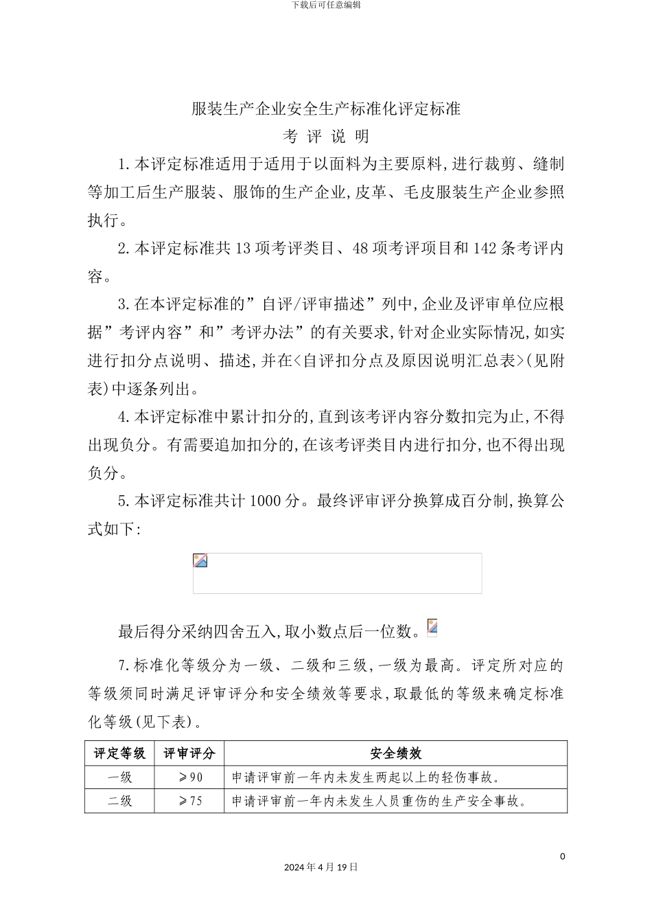 服装生产企业安全生产标准化评定标准_第2页