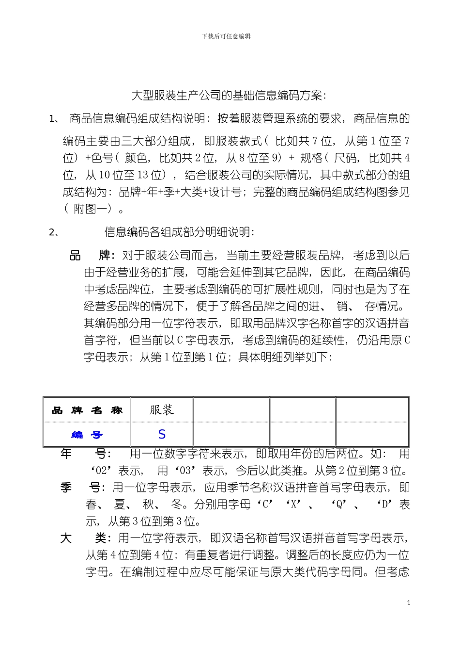 服装编码方案体系大型服装生产公司的基础信息编码方案模板_第2页