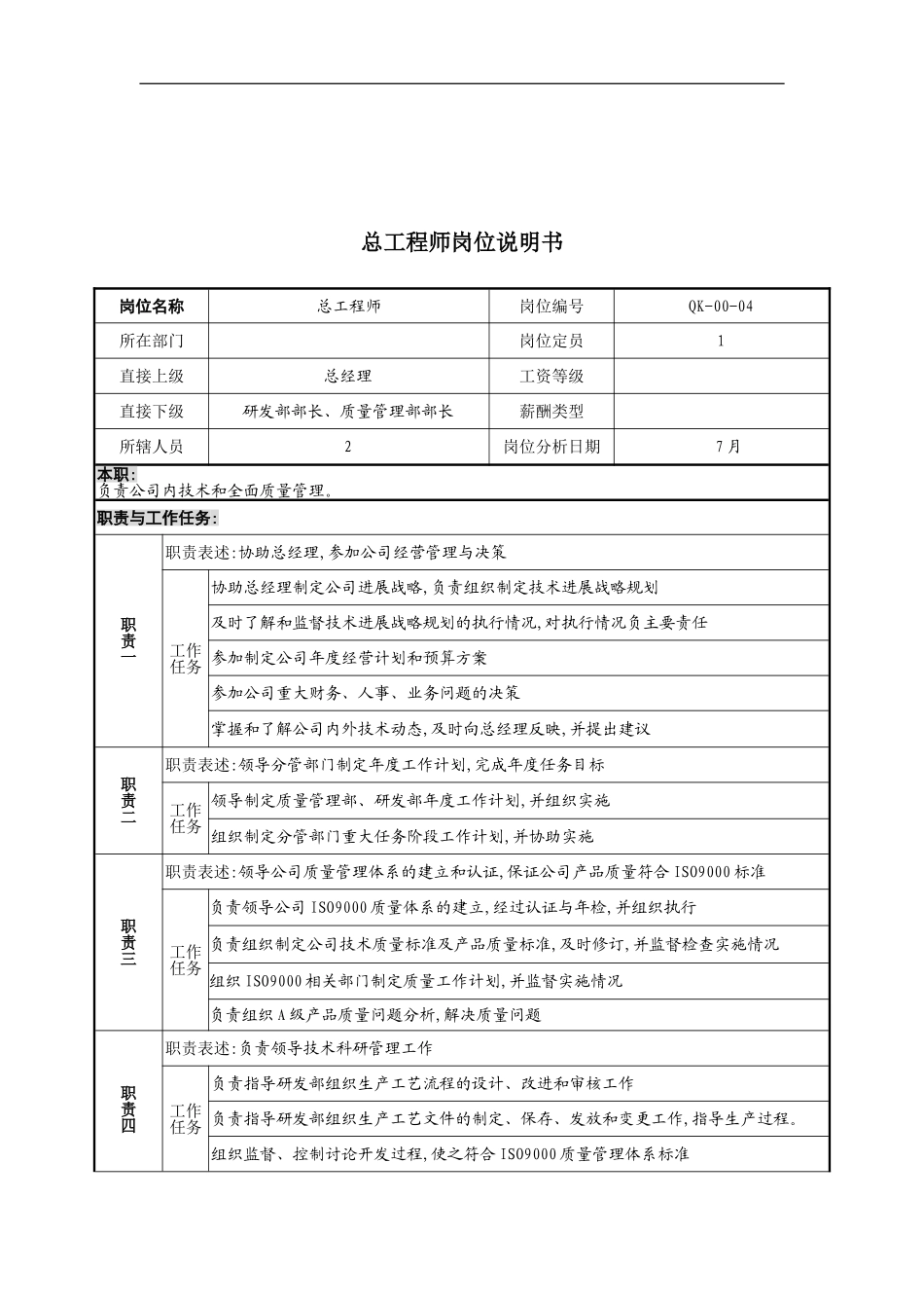 木业公司总工程师岗位职责_第2页