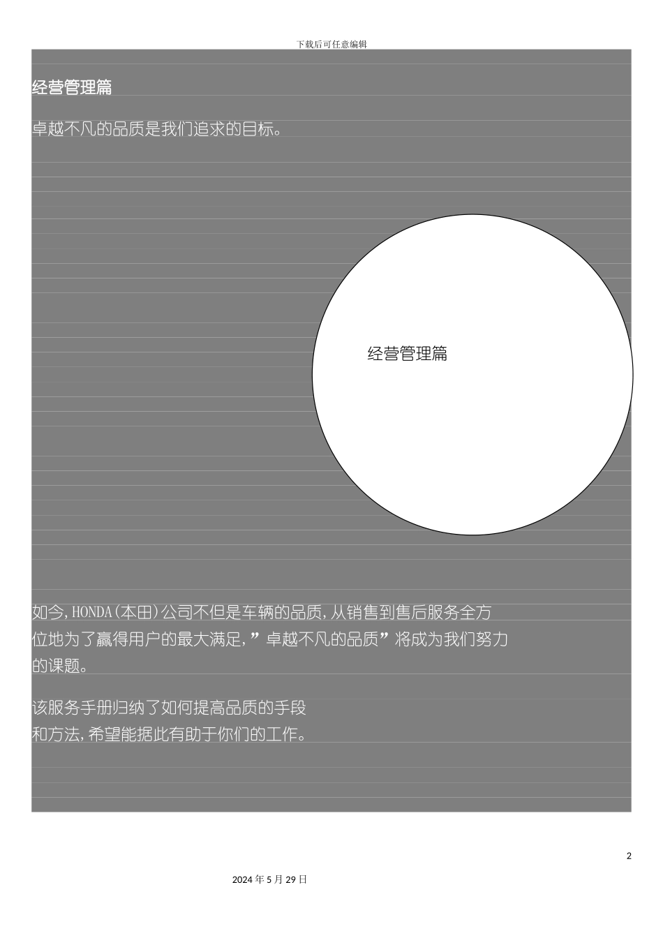 本田快修服务操作手册_第2页
