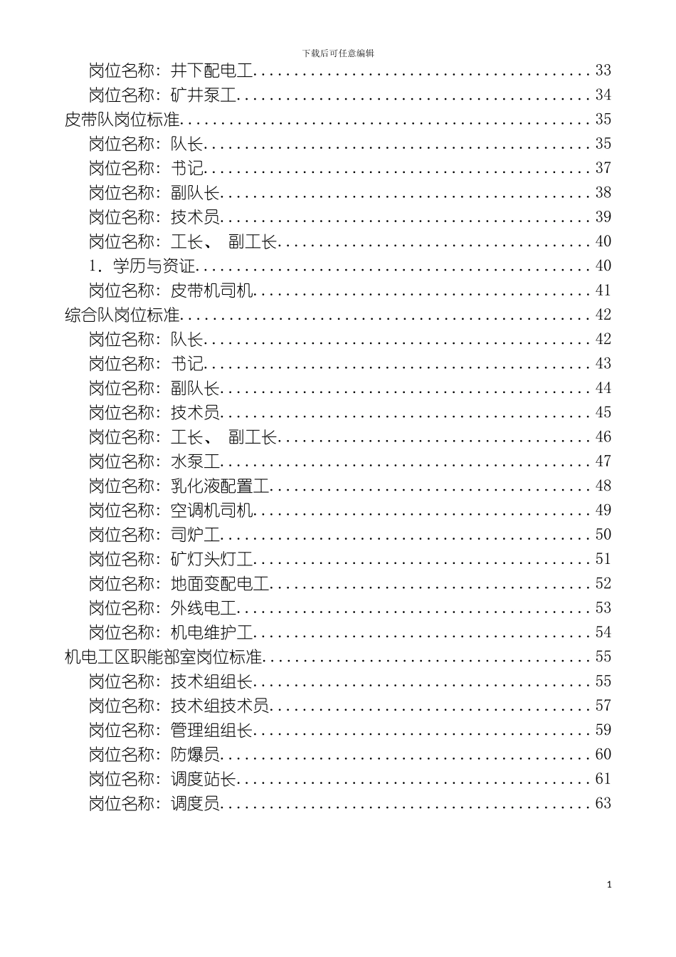 机电动力工区岗位标准模板_第3页
