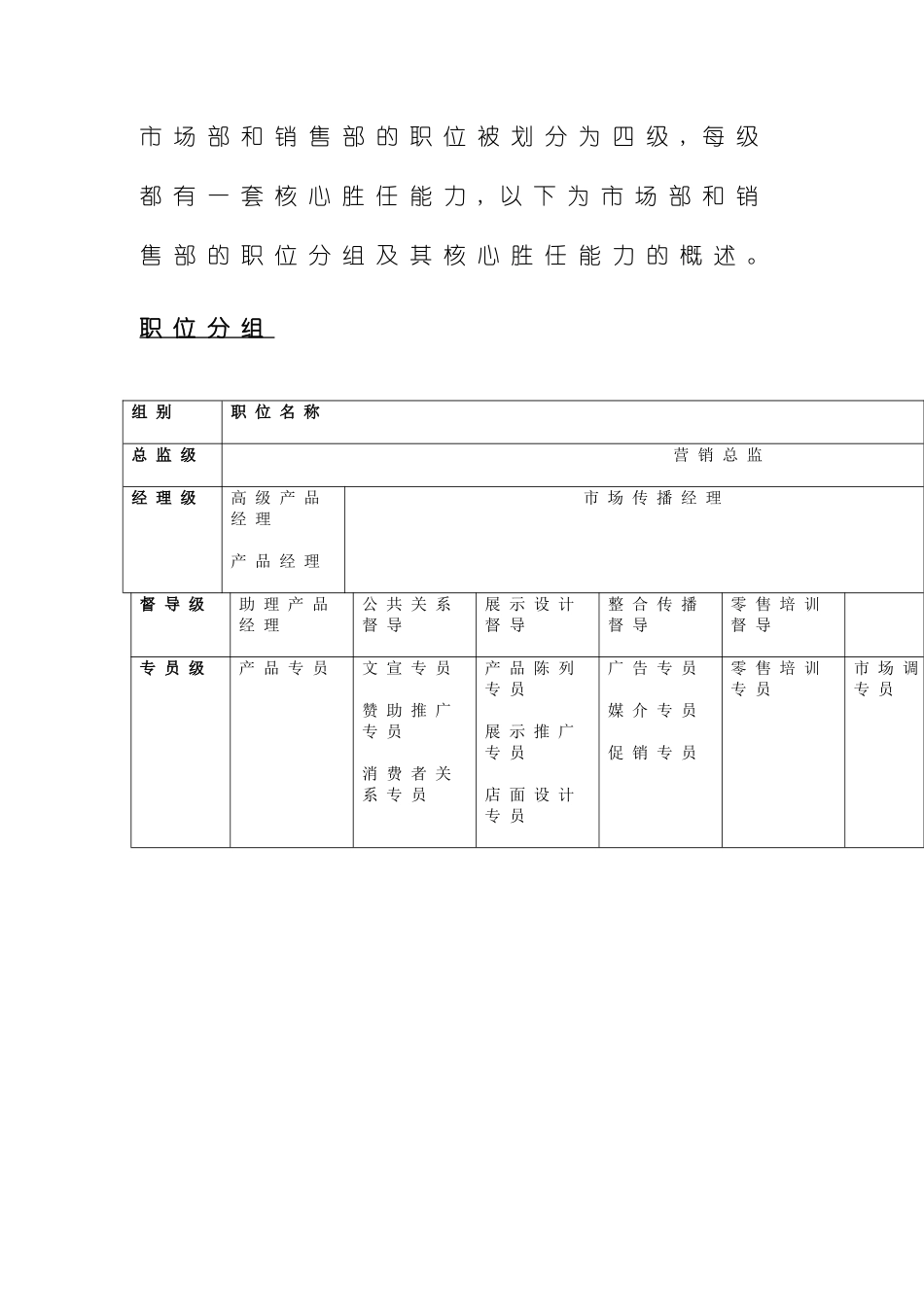 李宁公司营销系统职务分析模板_第2页